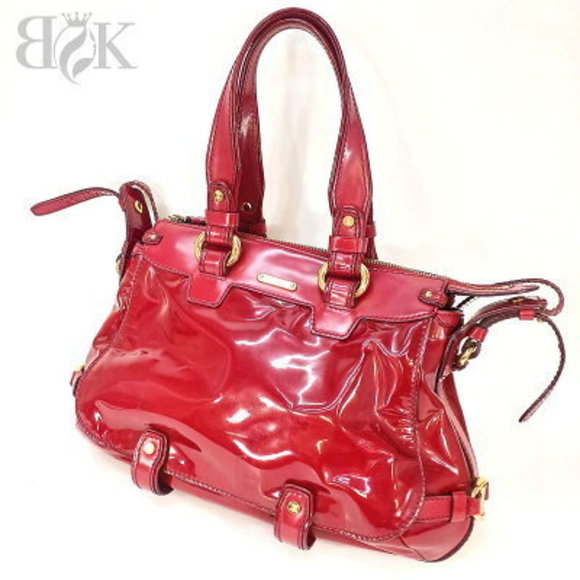 Celine Patent Shoulder Bag red - Picture 1 of 6